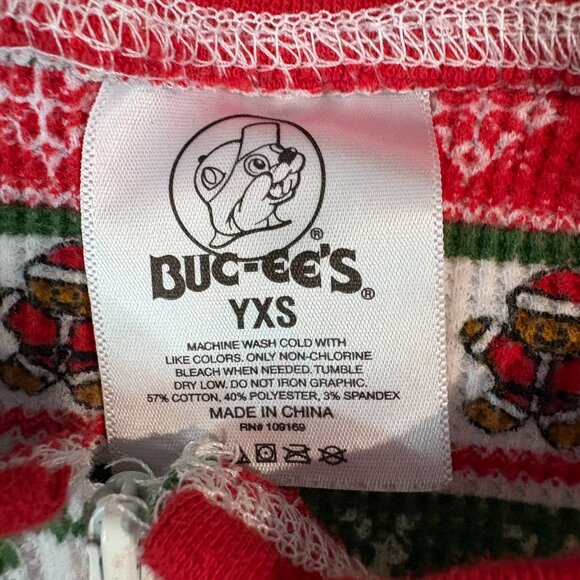 Buc-ee's Kids Christmas Onesie Waffle Knit Pajama's Youth XS (SKU: 129B) - Picture 5 of 9